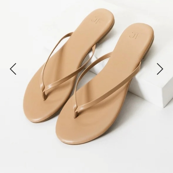 NWT Just Fab Layla Flat Sandles In Light Tan Size 7.5 - Picture 3 of 8